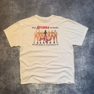 Vintage Y2K Riviera Casino Sexy Girls Good Times Roll Shirt Las Vegas Men's XL